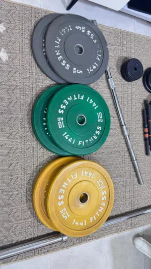 طقم أوزان متكامل + بار + كرسي – عرض نادر Complete Weight Set + Bar + Bench – Rare Deal