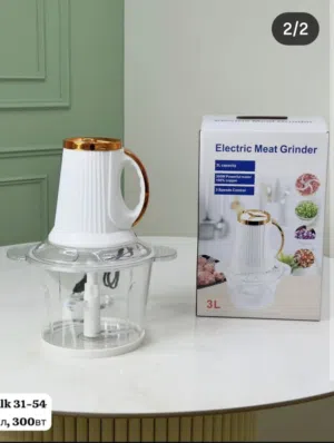 تخفيض 50% كبة كهربائية اس 3 لتر 3 سرعات قطاعة ومفرمة الطعام الكهربائية العصرية (3 لتر - 300 واط)