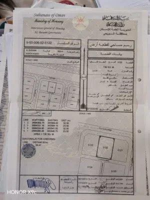 للبيع ارض فالبريمي
