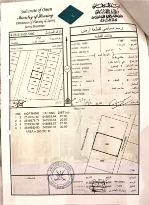 ارض سكنية طيمساء 2 موقع مستوي وسطية.