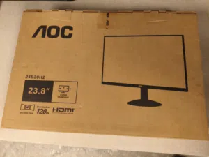 شاشة AOC 23.8 120hz جديدة مكرشمة