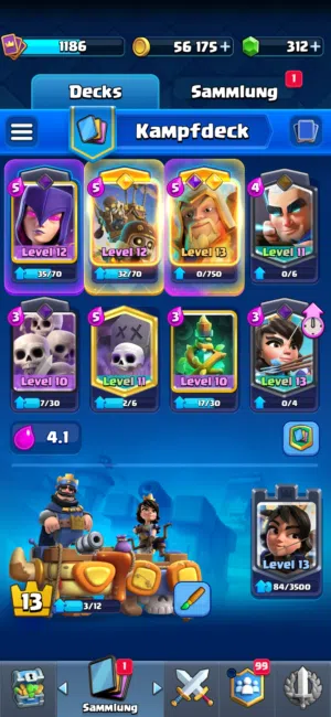 حساب كلاش رويال 300جنيه غير قابل للفصال 6900كأس
