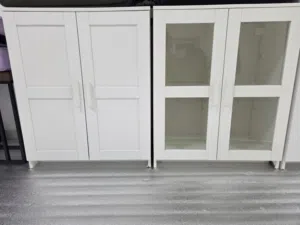 cabinets and two the closet