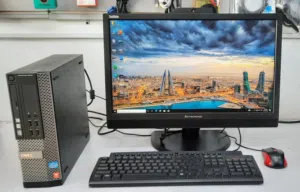 Dell i5 PC 8GB RAM 22 FHD Monitor Built-in Camera, Speaker Plug & Play Teams, Zoom Install