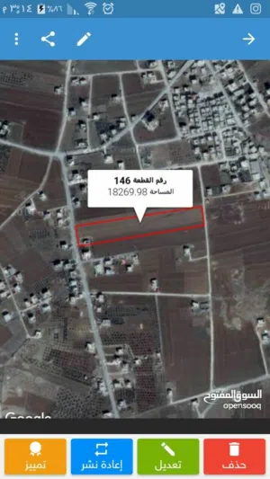 Farm Land for Sale in Al Karak Al-Mazar Al-Janoubi