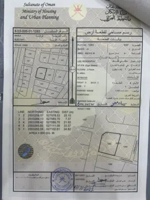 Residential Land for Sale in Al Dakhiliya Bahla