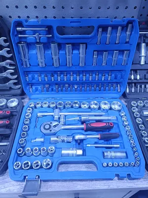 طقم بكسات 108 قطعة شامل لقم طويلة وقصيرة ويد سيستم. ورشة متنقلة لأي سيارة أو ورشة
