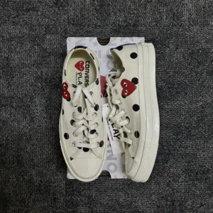 Converse x COMME des GARCONS PLAY Chuck 70 Low ‘White Polka Dot’