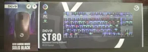 Devo Gaming Keyboard - ST80 Black - Red Switch Devo Gaming Mouse - Super Solis Black 8000Hz