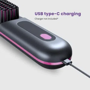 فرشاه مكوه لفرد الشعر شحن usb بأربع درجات حرارة للرجال والنساء الشكل . فرشاه بأسنان سيراميك