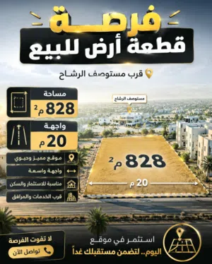 قطعة أرض مميزة سكنية بالرشاح