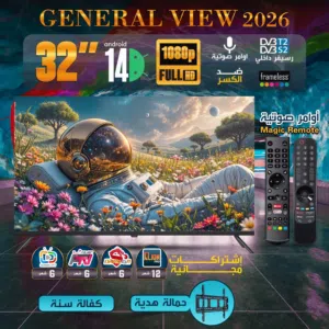 شاشه جينرال فيو 32 انش ضد الكسر دقة 2160p UHD (4K) رسيفر داخلي