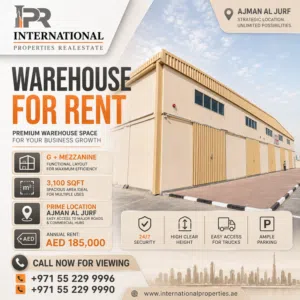 Warehouse for Rent in Ajman Al Jurf – Prime commercial opportunity! G+Mezzanine