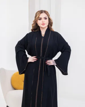 عبايات خليجية سواد فاحم كويتي