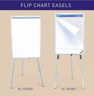 ستاند وايت بورد فليب شارت مع دفتر ورق وطقم اقلام ومساحة