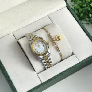 ساعة رولكس ستاتي مع أسوارة فرزاتشي – أناقة سويسرية بلمسة إيطالية جريئة