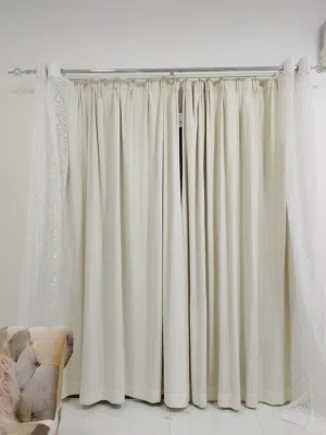 Blackout curtains two layers