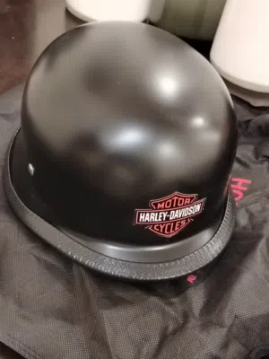 Harley-Davidson styled Half Helmet featuring a classic, retro design often referred to as