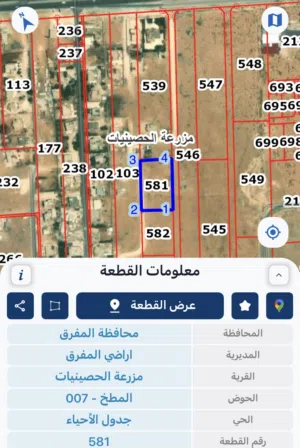 ارض للبيع منطقة الزعتري المفرق