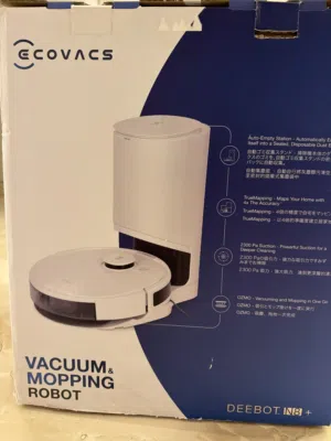 مكنسة روبوت Ecovacs Deebot N8+ مع محطة تفريغ ذاتي + ملحقات إضافية