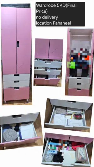 ikea wardrobe outside it has scratches 5kd final price location fahaheel no delivery