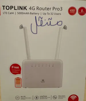 للبيع راتوتر 4G متنقل بطاريه 5000 أمبير تشبك عليها لغاية 32 جهاز ملاحظه اتصال واتس اب او رسايل