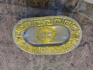 صينية فواكه سورية الومنيوم مذهبة