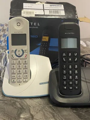 هواتف أرضية لاسلكية ALCATEL أصلية - تعمل على خطوط الهاتف الأرضية العادية أو مودمات الفايبر Landline