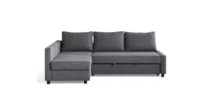 Grey L-shaped Sofa with Storage - Left Corner (Pan Home)