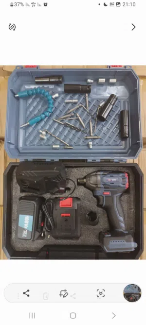 ترابنو لقمه مع عدة متكامله مع عدد2بطاريه بقوة 108فولت وقوة ترابنو 350نيوتن وحقيبه بلاستك لحفظ الترا