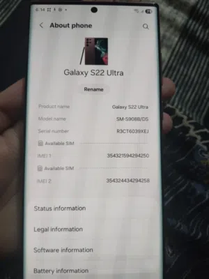 Samsung Galaxy S22 Ultra 12 256