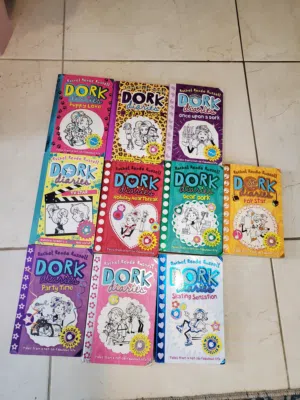 one-time use, original Dork Diaries stories suitable for ages 9 to 12, bought 2 from Virgin stores