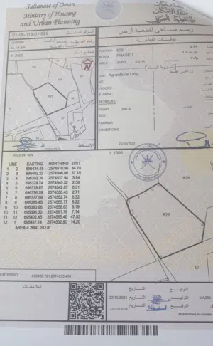 Farm Land for Sale in Muscat Quriyat