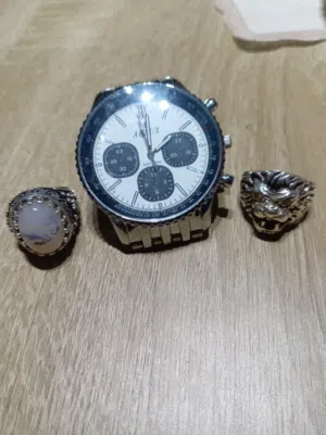 ساعه وخاتمين فضه للبيع بسعر مغري