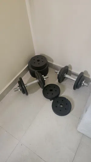 Dumble: 10 kg (1set) and 1 No. Bar ( Total 30 kg weight)