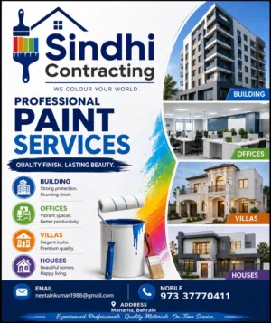 We provide paint services for buildings, homes, villas, offices and other places