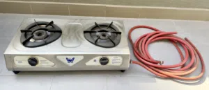 Butterfly Gas Stove 2 Burner  Self-Ignition  With Pipe
