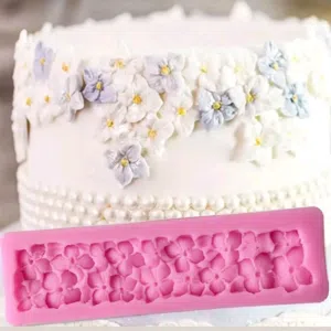Silicone molds for cake decoration