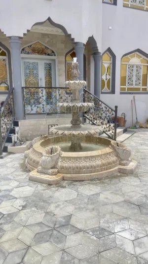 نافورة بالرخام الطبیعی الأحجام مختلف و دیکورات من الرخام /stone wash basin and fountain