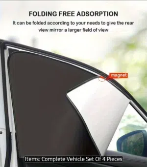 4pcs Magnetic Auto Abat Vent-Double-Sided Shading Privacy Roller Shutter Design