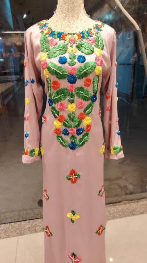 Hand Embroidery Work (Dress,Abaya,kurti,Dupatta & Matching with Mother & Baby girl customise Dress)