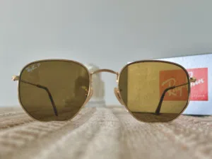 Ray-Ban Classic Hexagon Sunglasses - RB3548N 001/57 54 - Lens Size: 54 mm - Gold
