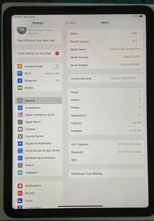 Apple . iPad Air 5 . 64 GB4