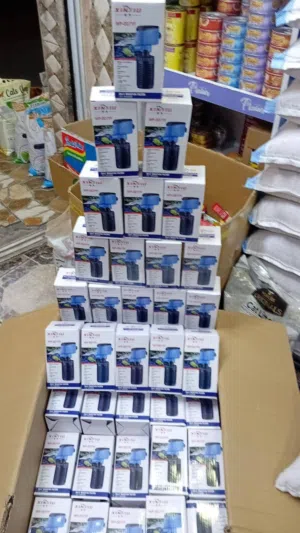 سعر الجمله للمحلات اقل فلاتر حواض سمك 4واط 6واط ودفايات 100واط 150واط متوفر فلاتر 20و25و35واط