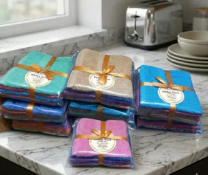 premium Quality 100% Cotton Face/Kitchen Towels 13×13 – set of 5PCS