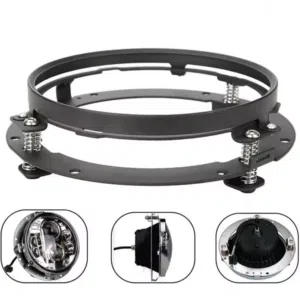 7 Inch Round LED Headlight (2pcs Mounting Bracket Ring For Car Jeep Wrangler, Harley , Royal Enfield