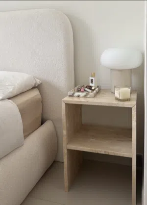 Travertine Bedside Table Nightstands
