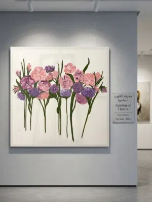 Hand-painted artwork: Flowers of the Heart Garden