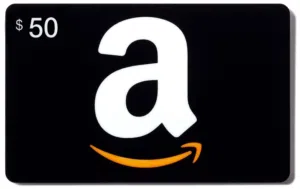 Amazon gift card worth $50 بطاقة هدايا أمازون بقيمة 50 دولارًا