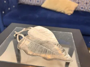 Silver leaf decoration piece
